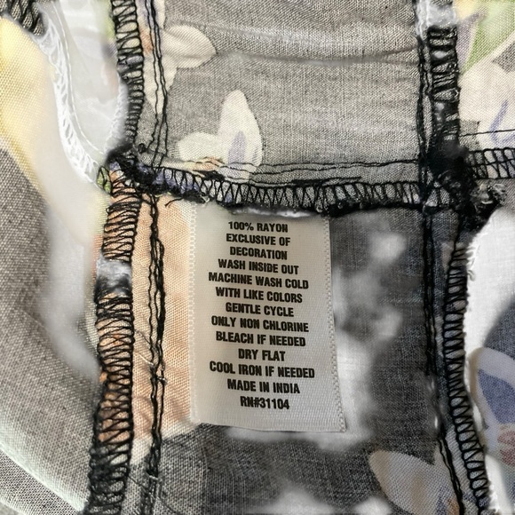 Citrus Squeeze Black Fruit Print Dress Size M NWT Belk $76 - Picture 7 of 10